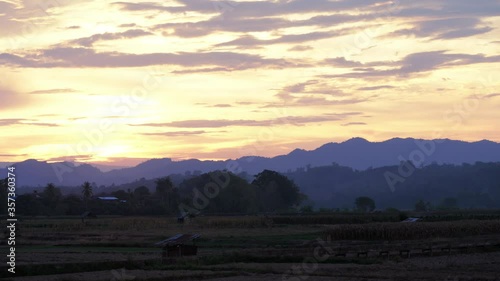 sunset in the mountains
