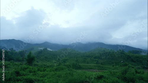 mountain landscape with clouds