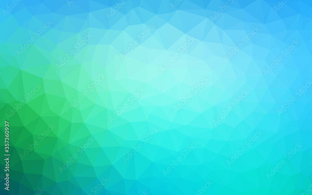 Light Blue, Green vector polygon abstract layout.