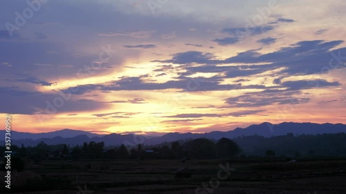 sunset in the mountains