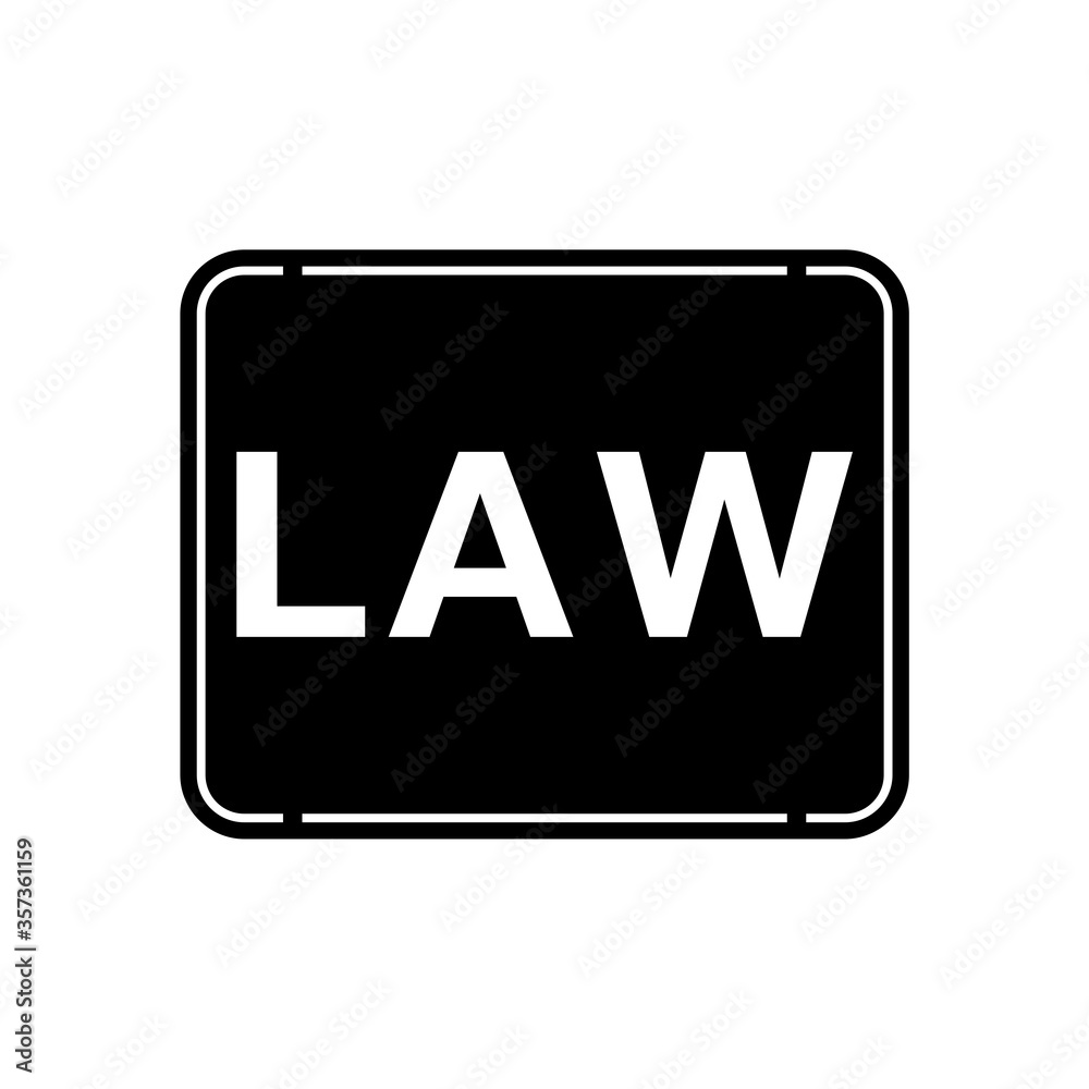Law sign isolated on white background Law sign isolated on white background