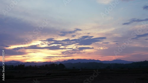 sunset in the mountains