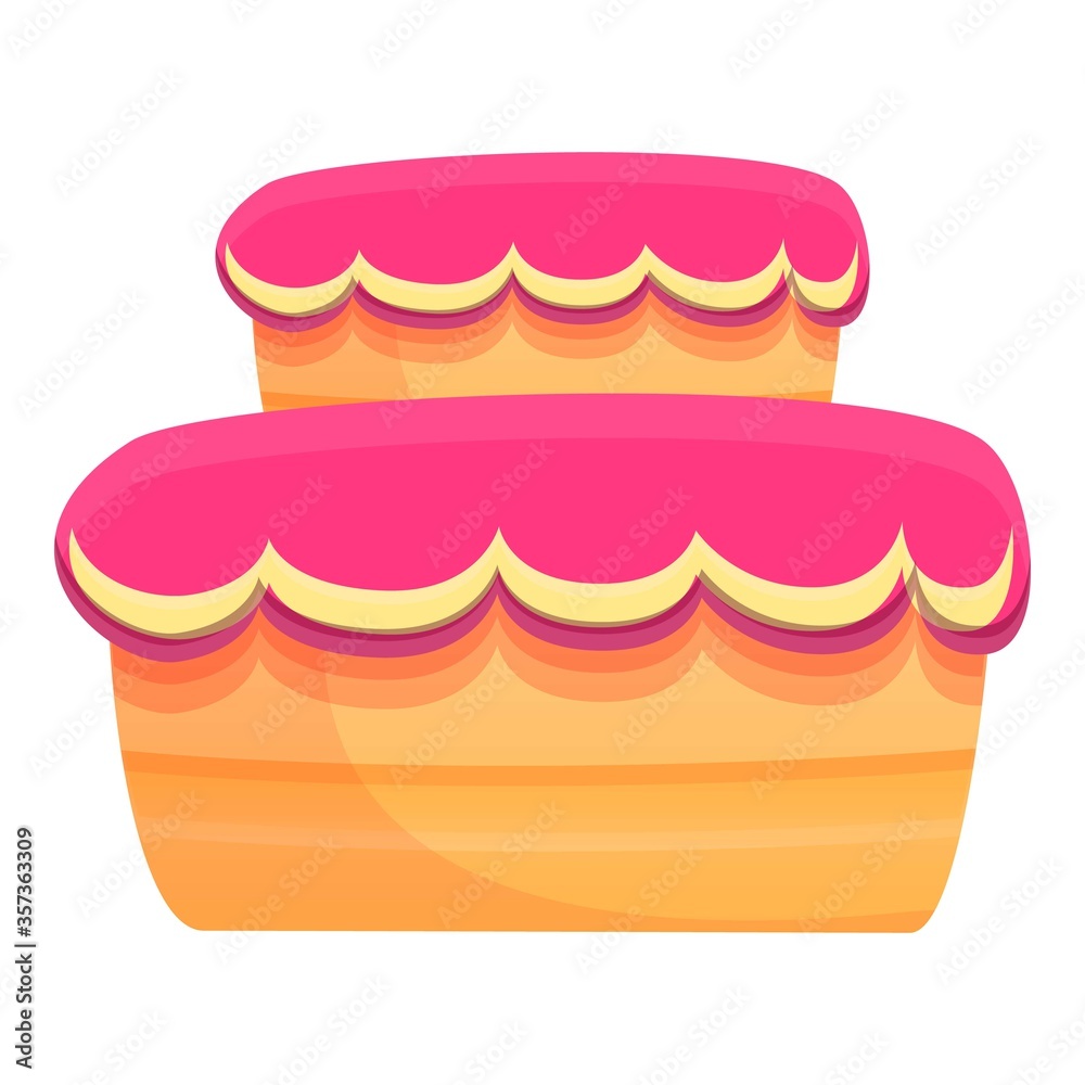Cake icon. Cartoon of cake vector icon for web design isolated on white background Cake icon. Cartoon of cake vector icon for web design isolated on white background
