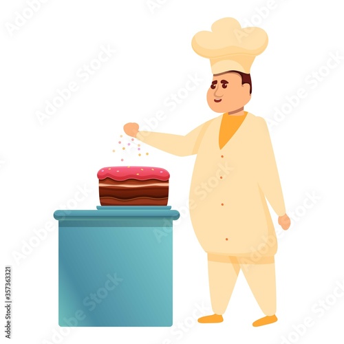 Cake confectioner icon. Cartoon of cake confectioner vector icon for web design isolated on white background