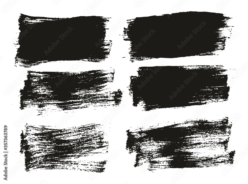 Fototapeta premium Flat Paint Brush Thin Short Background High Detail Abstract Vector Background Set