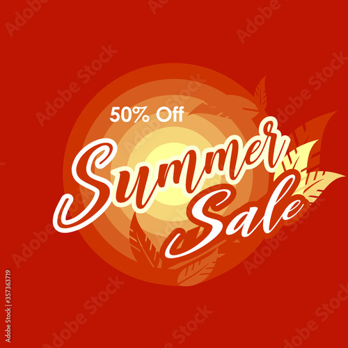 red hot banner Summer Sale discount ads