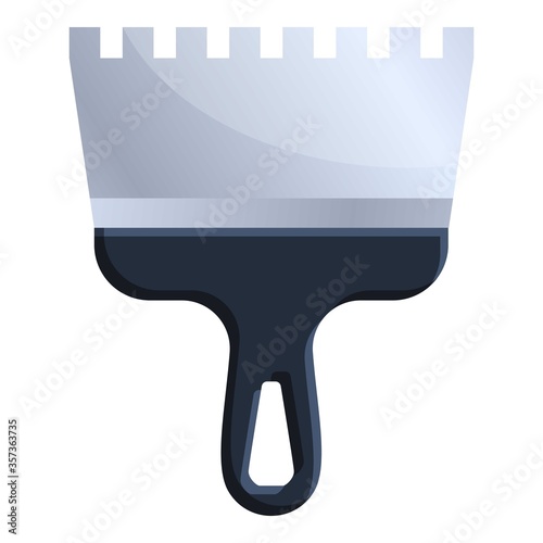 Tiles putty knife icon. Cartoon of tiles putty knife vector icon for web design isolated on white background