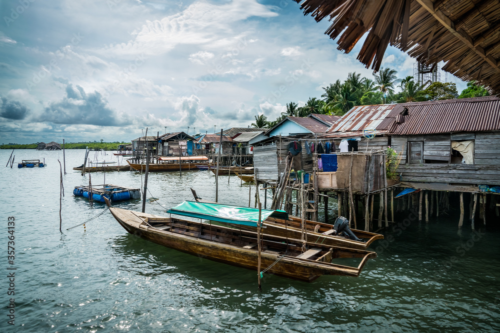 Fishing floating village
View of a fishing floating village.