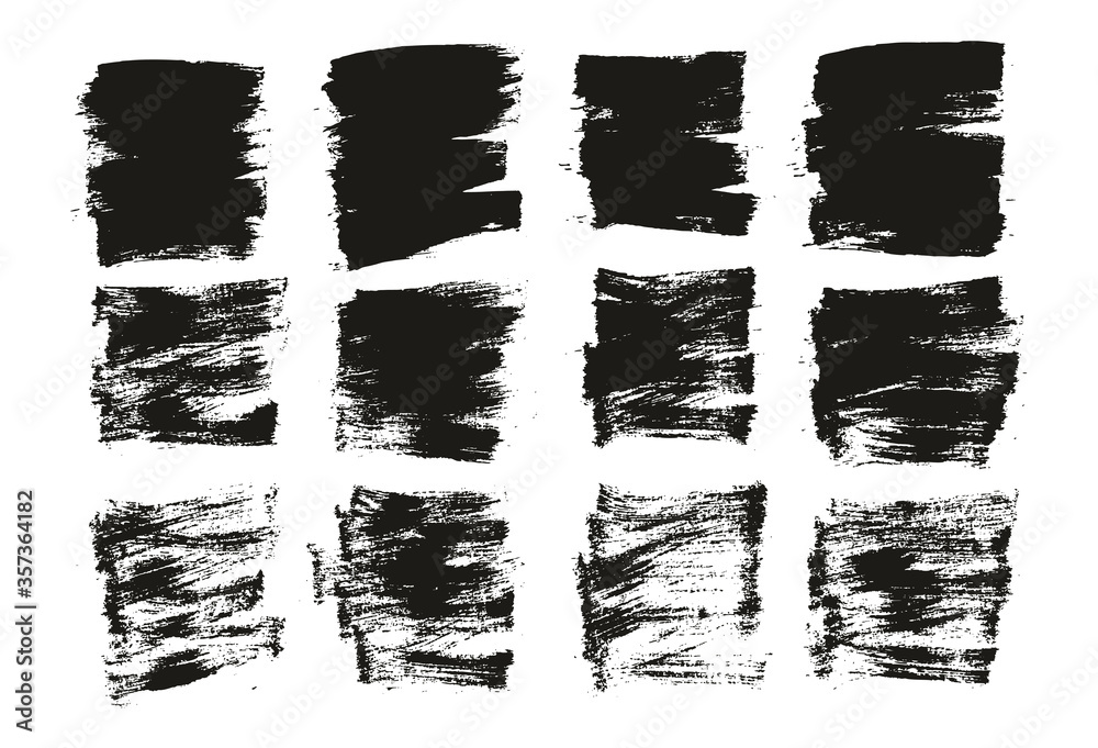 Flat Paint Brush Thin Short Background High Detail Abstract Vector Background Set Flat Paint Brush Thin Short Background High Detail Abstract Vector Background Set
