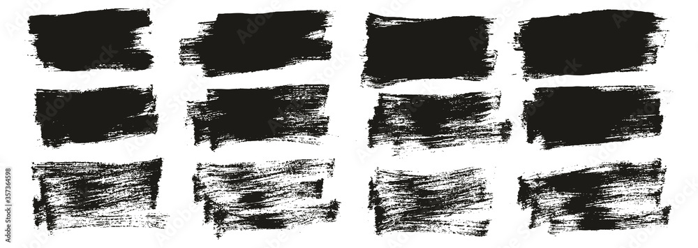 Flat Paint Brush Thin Short Background High Detail Abstract Vector Background Set Flat Paint Brush Thin Short Background High Detail Abstract Vector Background Set