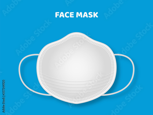 Surgical Face Mask and Virus Protection Mask Vector. 
