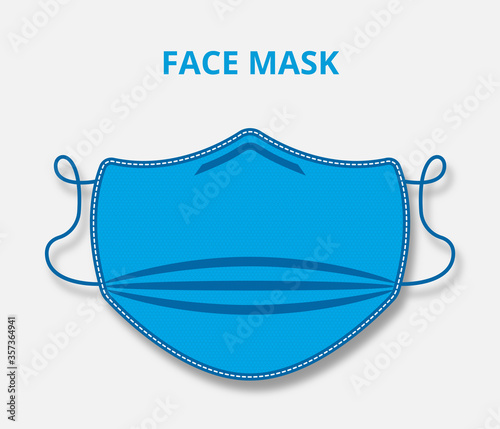Medical-Surgical Face Mask and Virus Protection Mask Vector. 