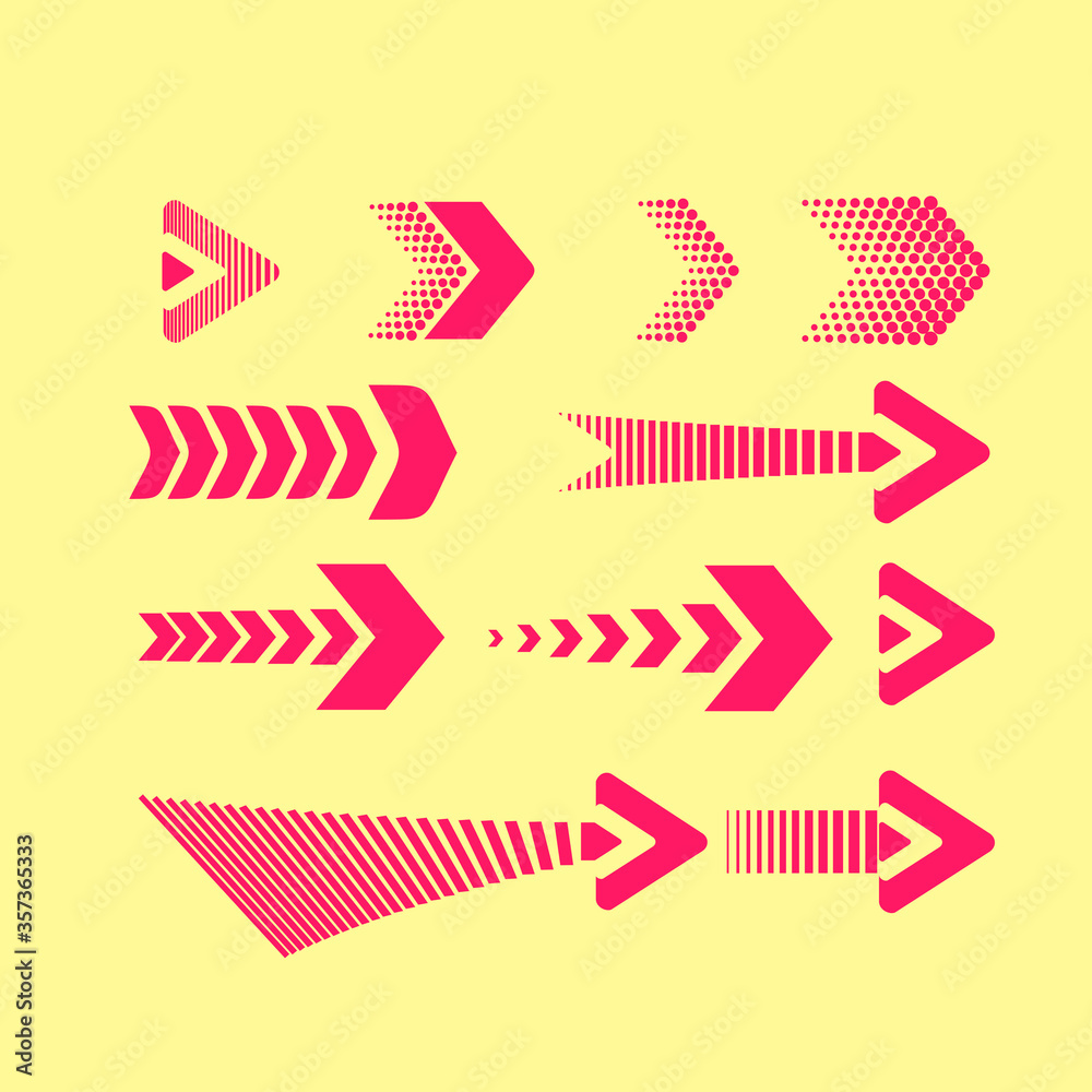 icons Collection of modern arrows Business illustration icons Collection of modern arrows Business illustration