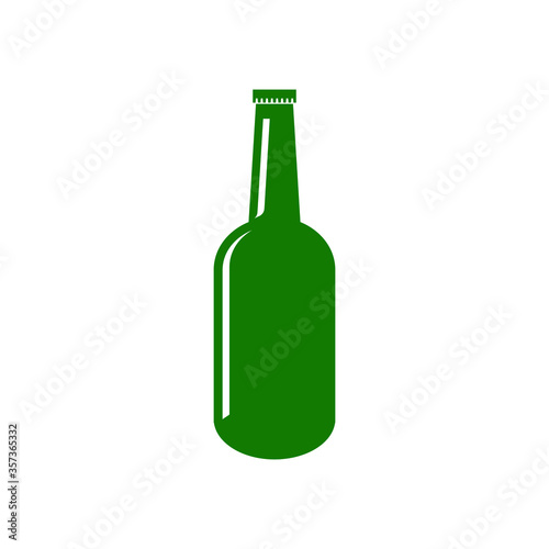 bottle icon vector isolated white
