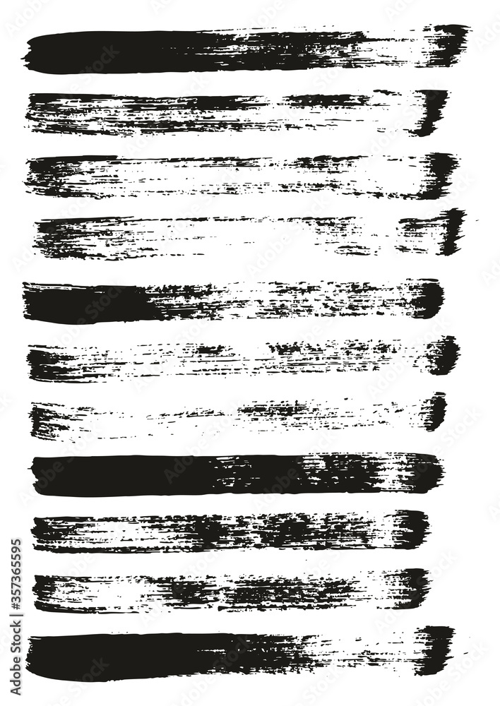 Flat Paint Brush Thin Straight Lines High Detail Abstract Vector Background Set Flat Paint Brush Thin Straight Lines High Detail Abstract Vector Background Set