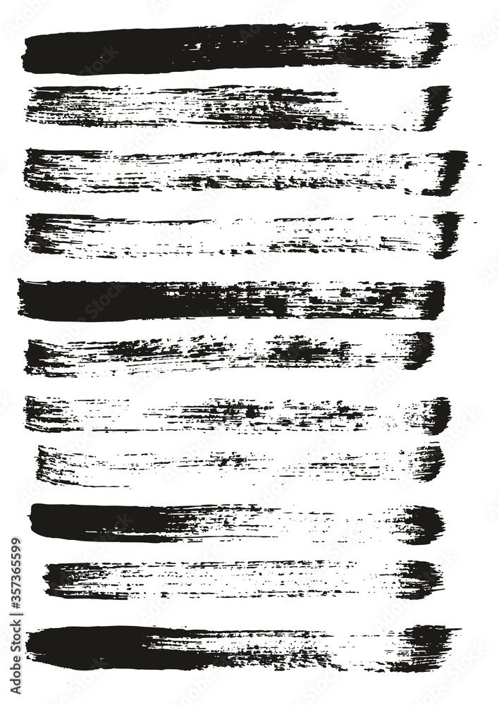 Flat Paint Brush Thin Straight Lines High Detail Abstract Vector Background Set Flat Paint Brush Thin Straight Lines High Detail Abstract Vector Background Set