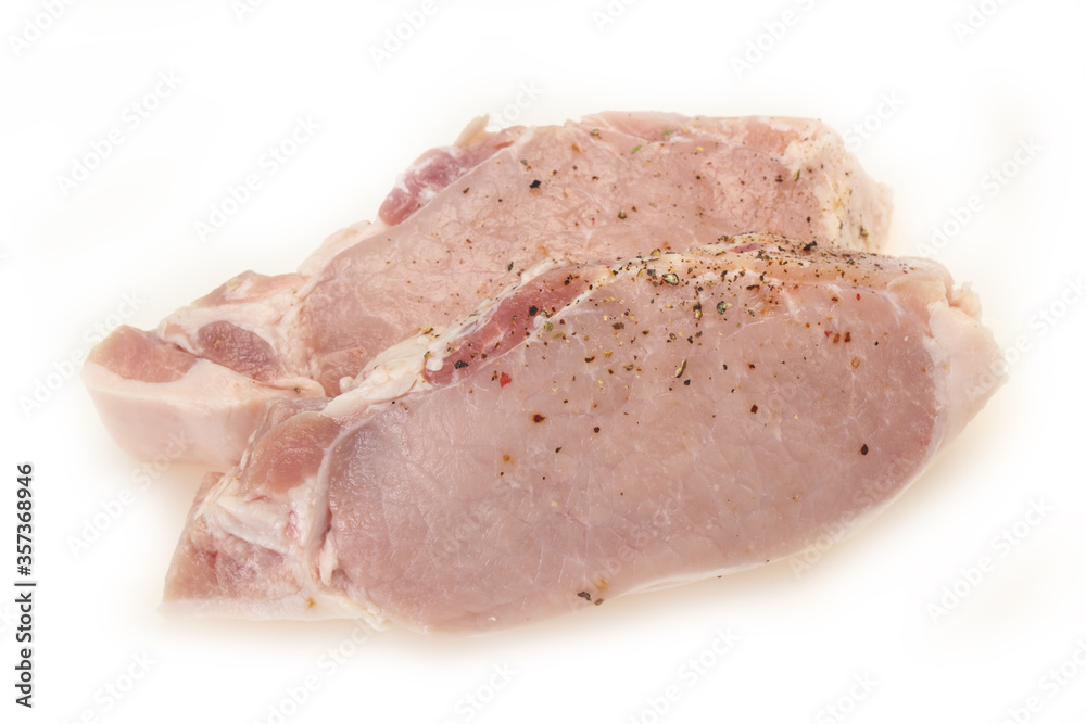 Raw pork meat steak for grill Raw pork meat steak for grill