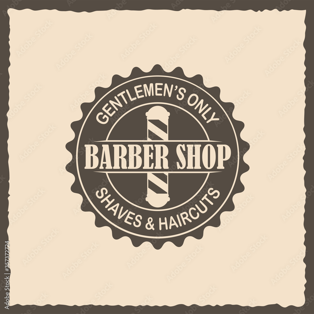 Barbershop banner, label, logo