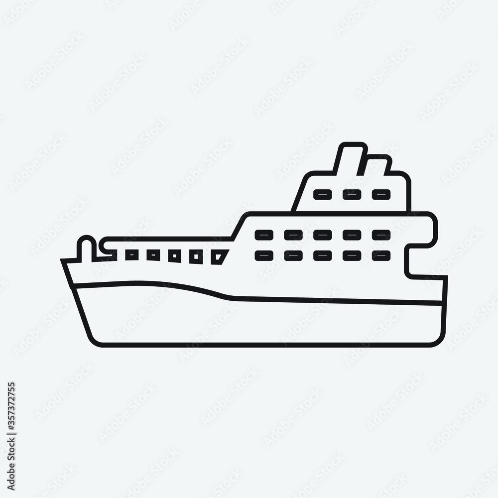 yacht vector icon illustration sign for web and design
