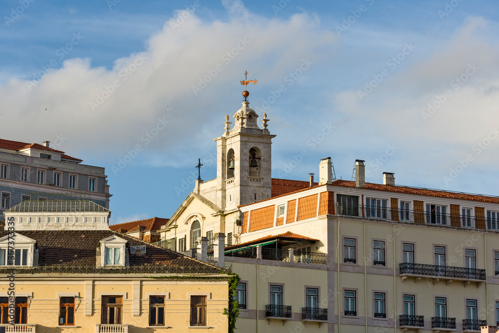 bell tower of Chagas Church in Lisbon