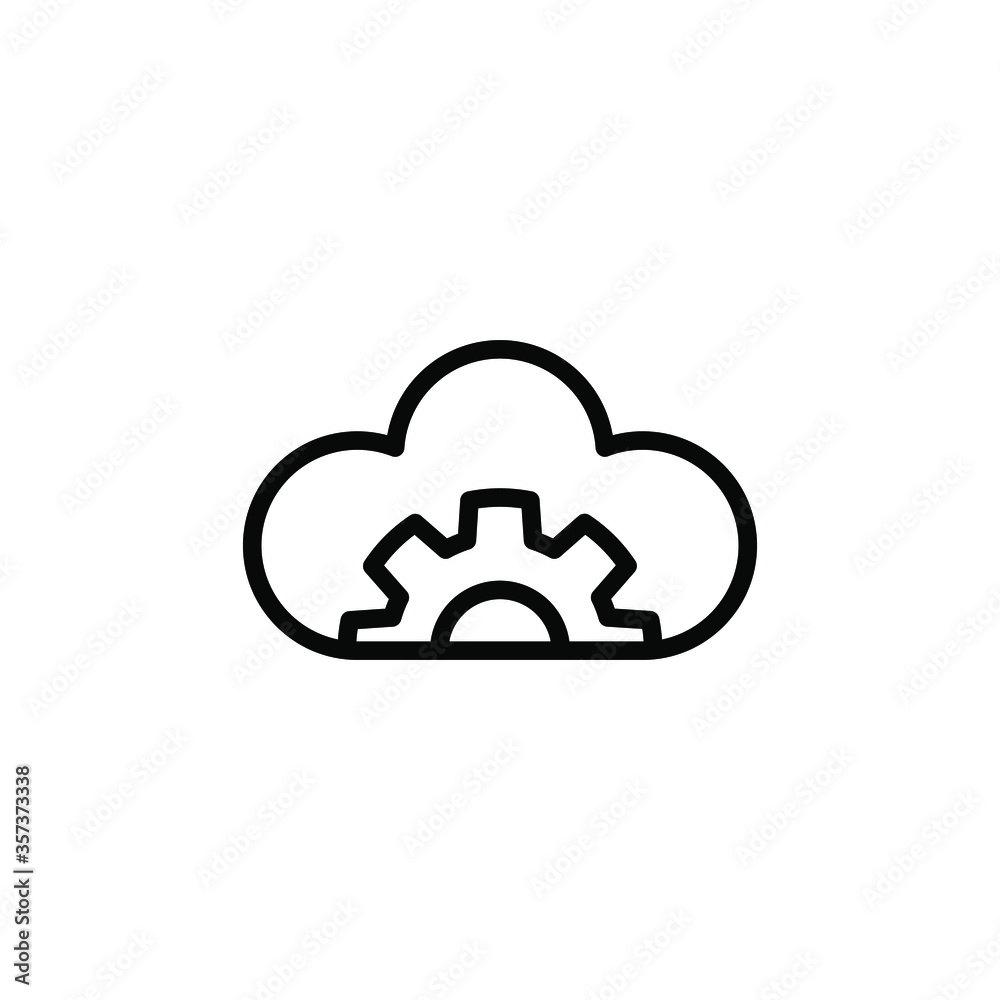 Fototapeta premium Device Setting Icon Vector Illustration Logo Template 