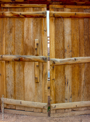 old antique look wooden door