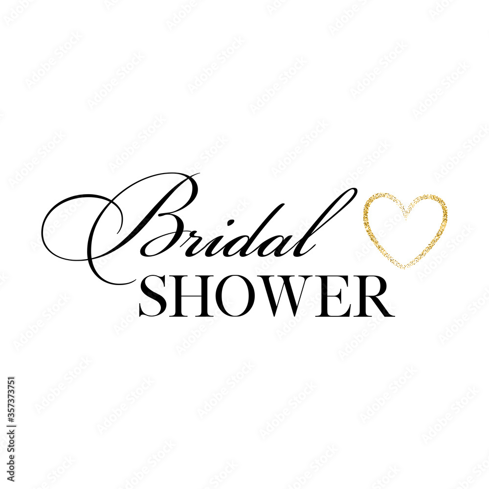 Bachelorette party, bridal shower calligraphy invitation card, banner or poster lettering vector