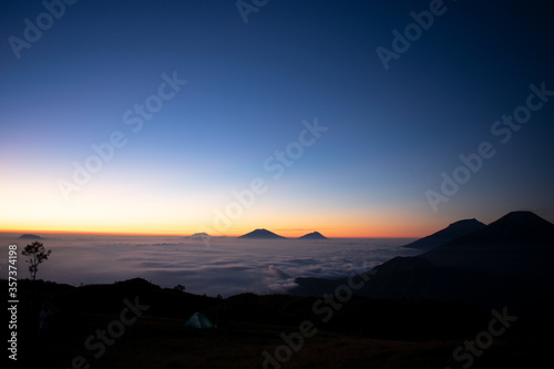 sunrise over the mountains