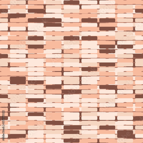 Rectanglular tiles seamless vector pattern in pink and brown. Abstract surface print design. For backgrounds, fabrics, stationery, and packaging.