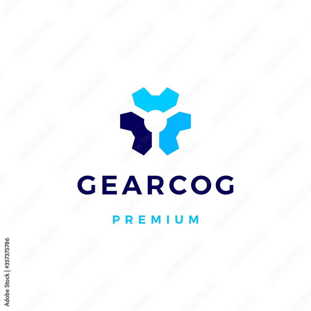 Obraz na plátně gear cog cogs logo vector icon illustration