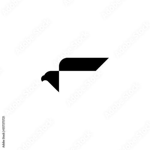 eagle falcon bird logo vector icon illustration