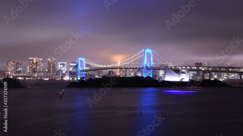 Blue rainbow bridge in Tokyo © kubocyannn