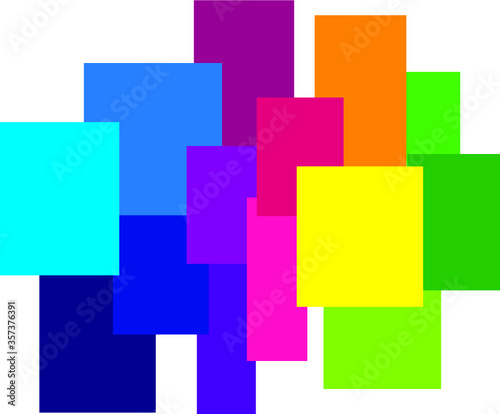 rettangoli colorati arcobaleno opacità