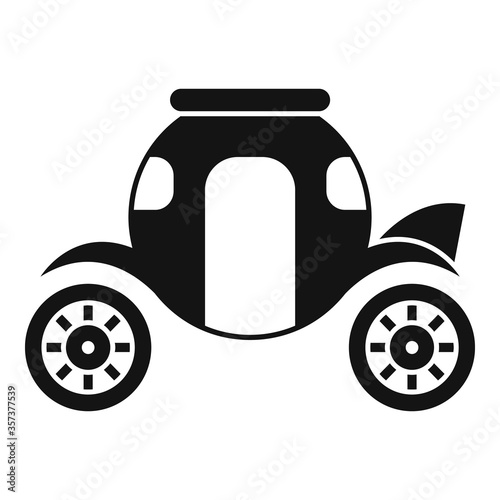Brougham carriage icon. Simple illustration of brougham carriage vector icon for web design isolated on white background