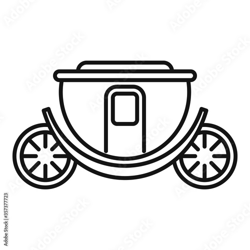 Brougham carriage icon. Outline brougham carriage vector icon for web design isolated on white background