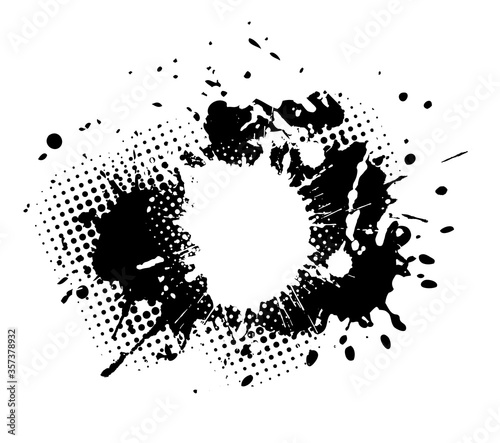 Frame of blots. Grunge Design Element. Brush Strokes. Vector illustration