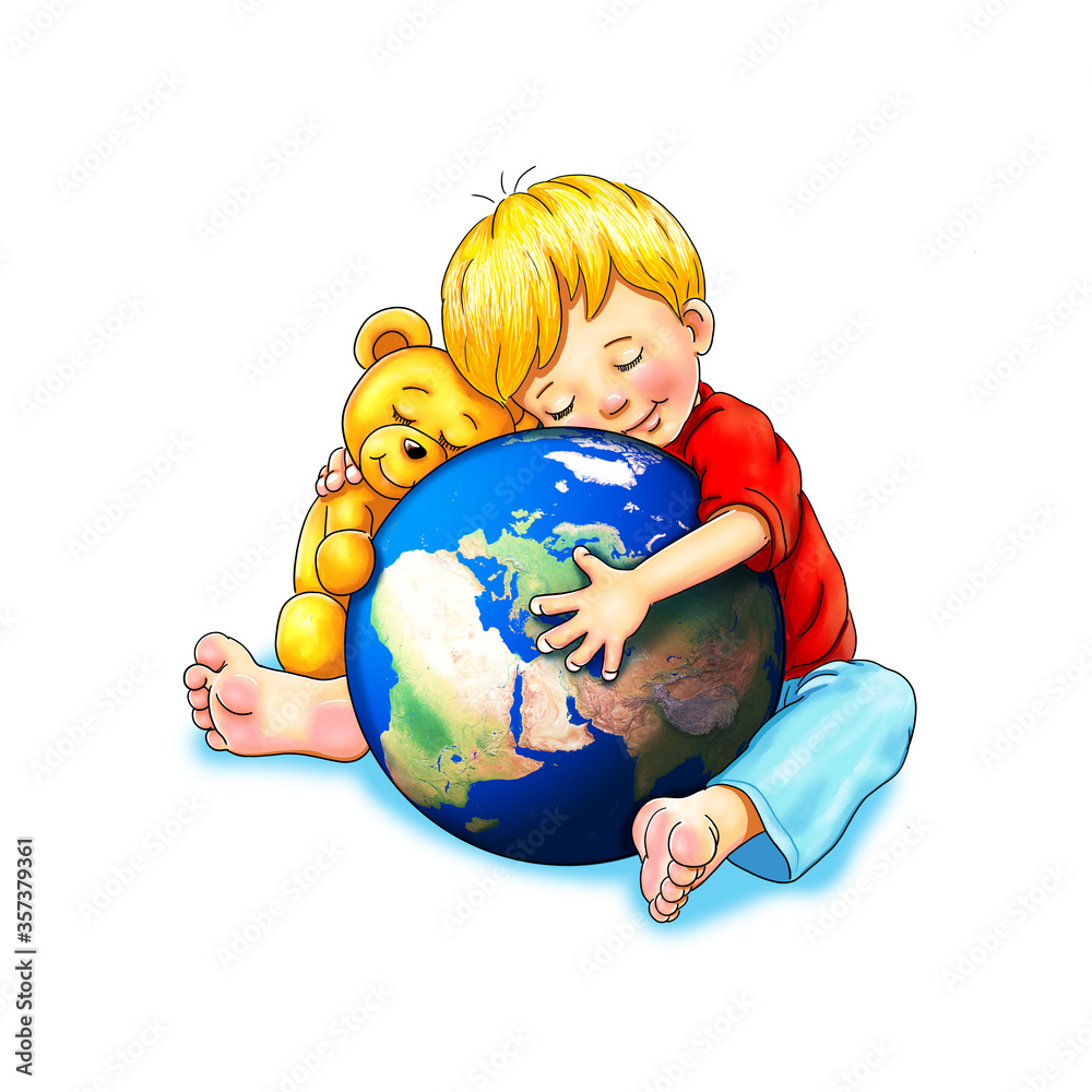 kleiner süßer Junge sitzt barfuß am Boden umarmt liebevoll mit seinem Teddy Spielzeug die Erde Erdkugel Planet, neue Erde niedlich sanft Hingabe hingebungsvoll umarmen kuscheln Liebe lächeln Freude kleiner süßer Junge sitzt barfuß am Boden umarmt liebevoll mit seinem Teddy Spielzeug die Erde Erdkugel Planet, neue Erde niedlich sanft Hingabe hingebungsvoll umarmen kuscheln Liebe lächeln Freude