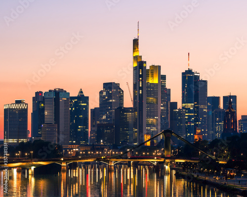 frankfurt-skyline at night © michael