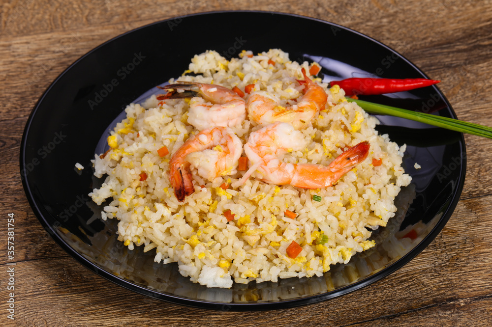 Thai style fried rice with prawn Thai style fried rice with prawn