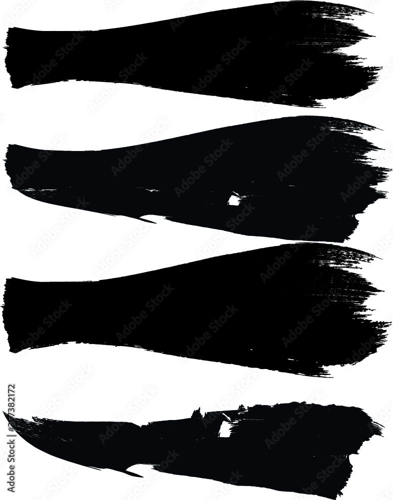 Grunge Paint Roller . Vector brush Stroke . Distressed banner . Black stripes isolated. paintbrush collection . Modern Textured shape . Dry border in Black . Bulge lines . Rough edges. Grunge Paint Roller . Vector brush Stroke . Distressed banner . Black stripes isolated. paintbrush collection . Modern Textured shape . Dry border in Black . Bulge lines . Rough edges.