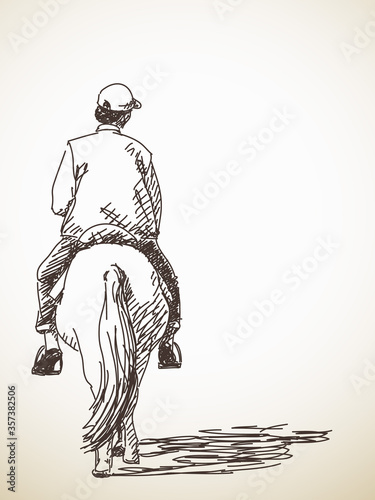 man riding a horse