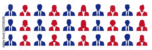 ビジネスパーソン　シルエット　セット