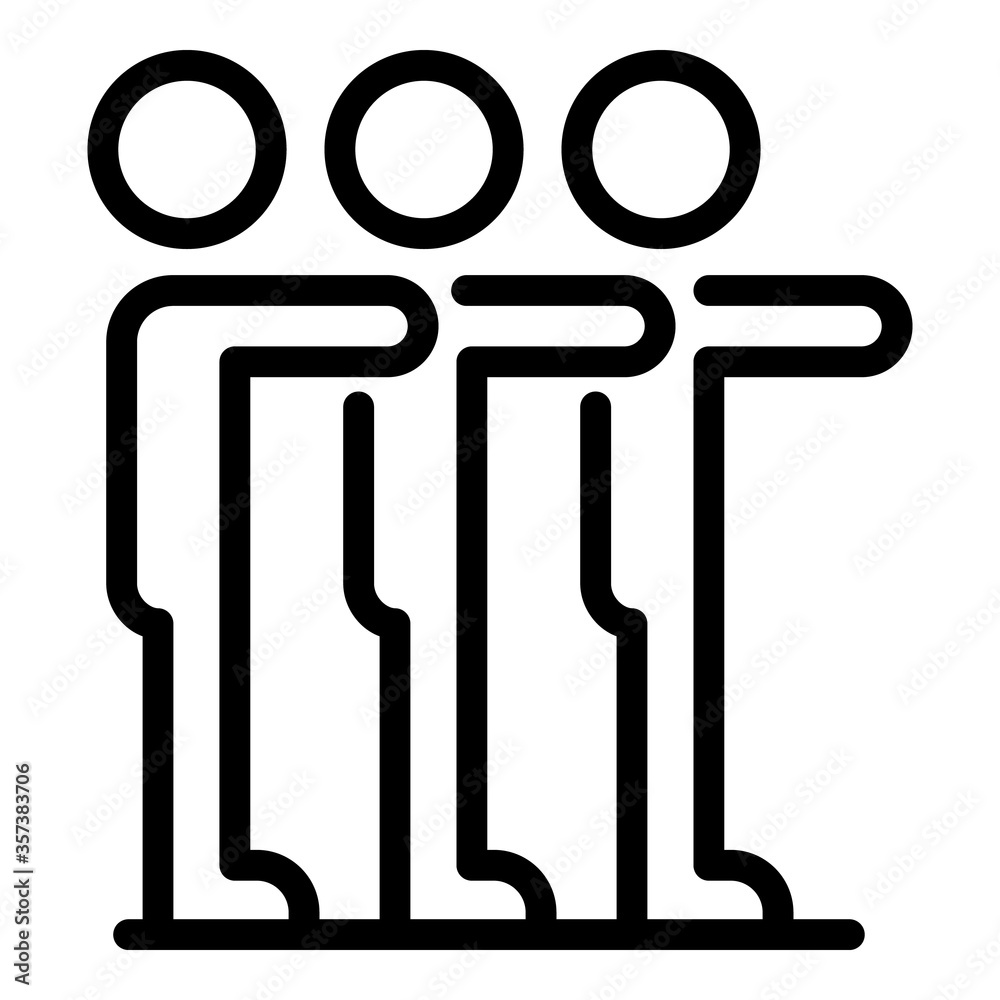 Marketing team icon. Outline marketing team vector icon for web design isolated on white background Marketing team icon. Outline marketing team vector icon for web design isolated on white background