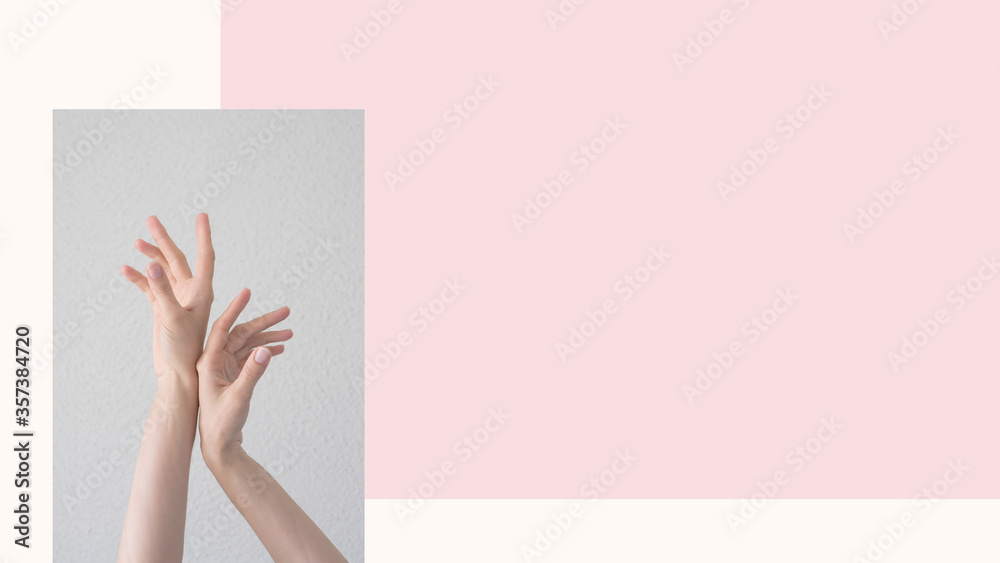 Elegant and graceful hands design poster. Template for poster, banner, invitation, cover Elegant and graceful hands design poster. Template for poster, banner, invitation, cover
