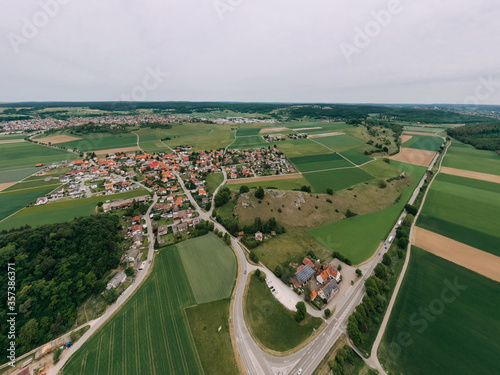 aerrial shot of Town Swabian Town in Baden-Wurttemberg, Germany photo