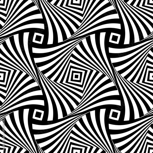Seamless geometric op art pattern.