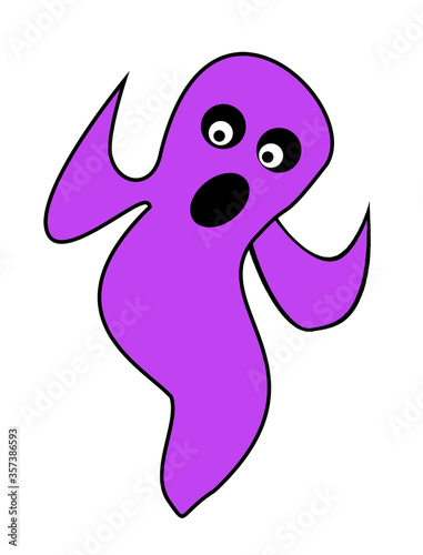 Purple Ghost on a white background