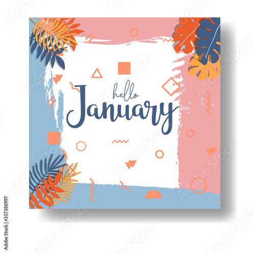 social media template design summer theme