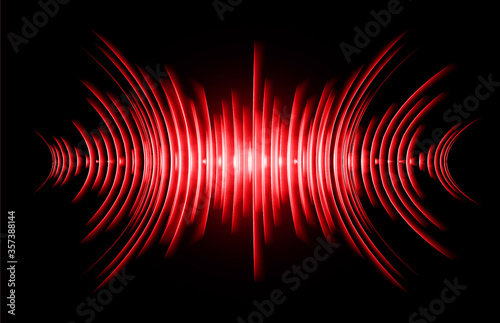 Sound waves oscillating dark light