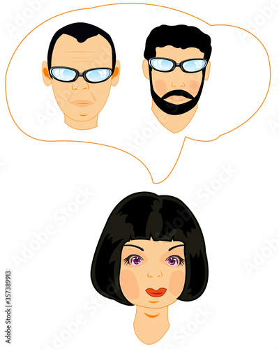Making look younger girl thinks about man